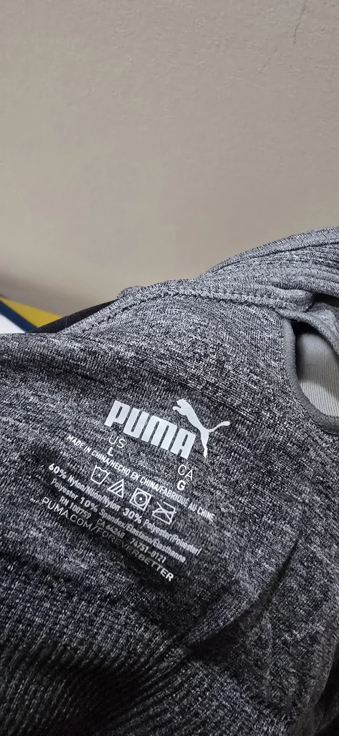 Puma Grey Sports Bra - Size L - photo 3