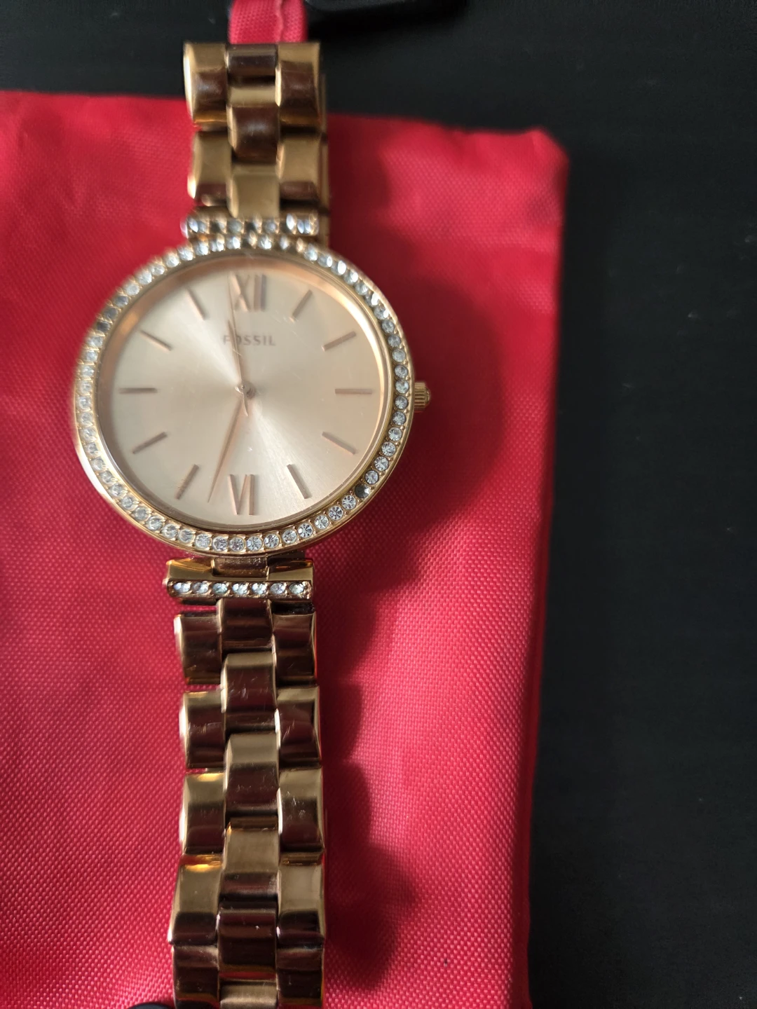 Fossil Rose Gold Crystal Watch - photo 3