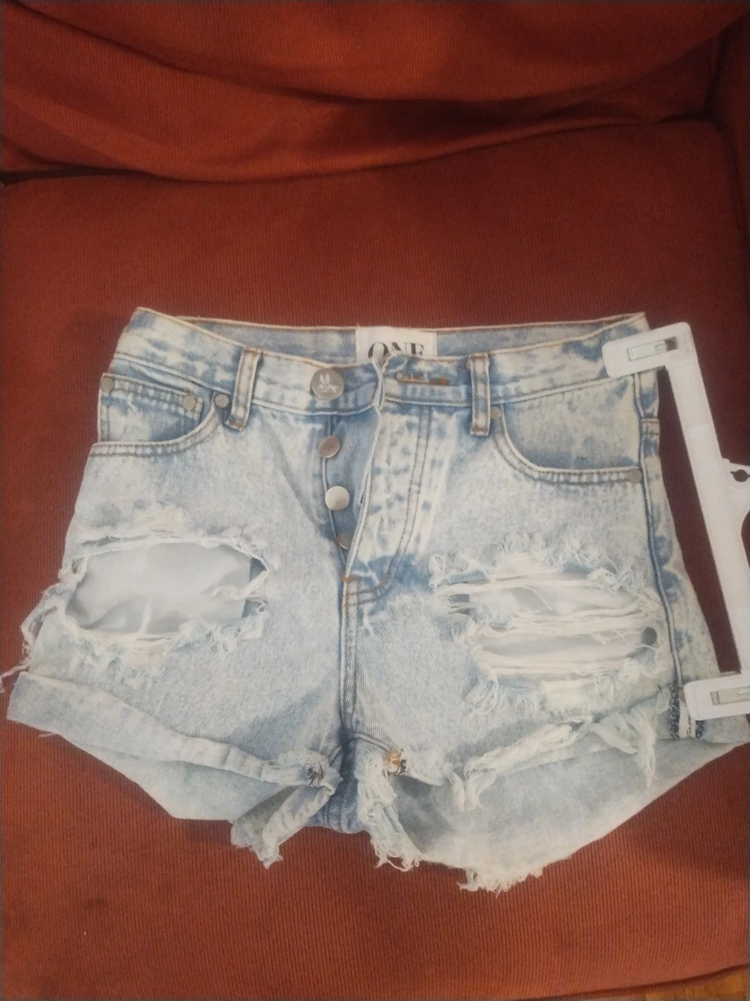ONE Denim Distressed Cutoff Shorts