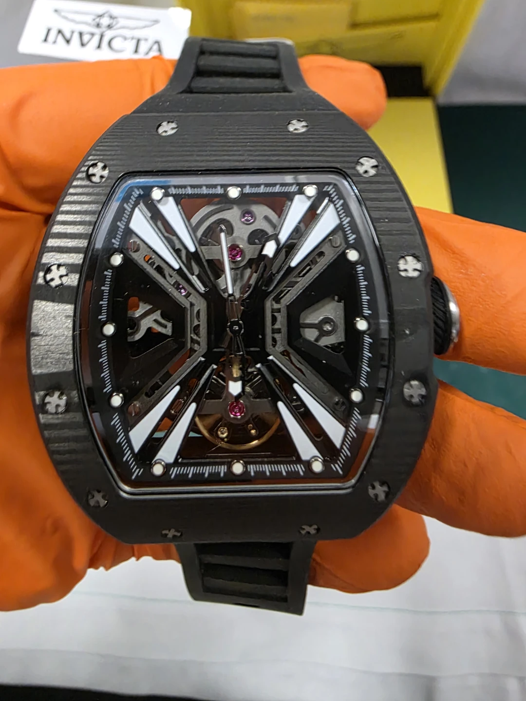 Invicta S1 Rally Vortex Auto Skeleton 41mm Black Carbon Fiber - photo 3