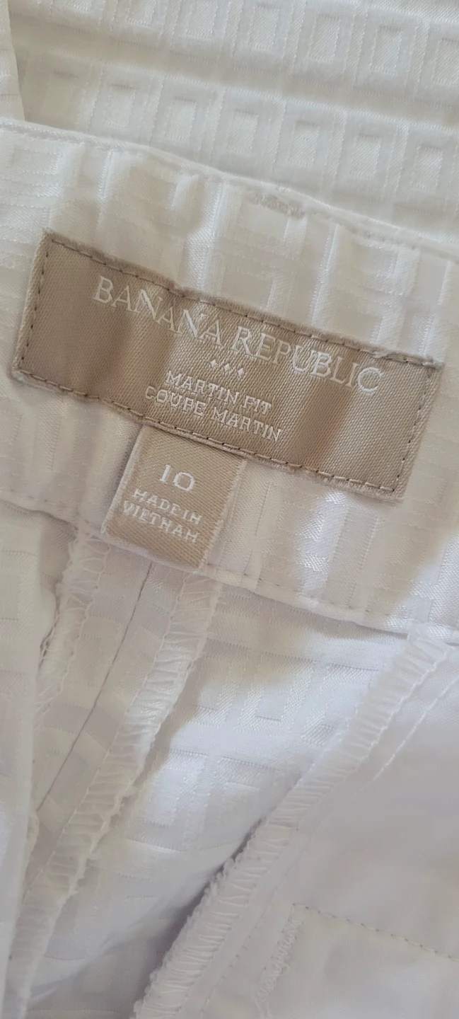 Banana Republic Martin Fit White Pants Size 10 - photo 3