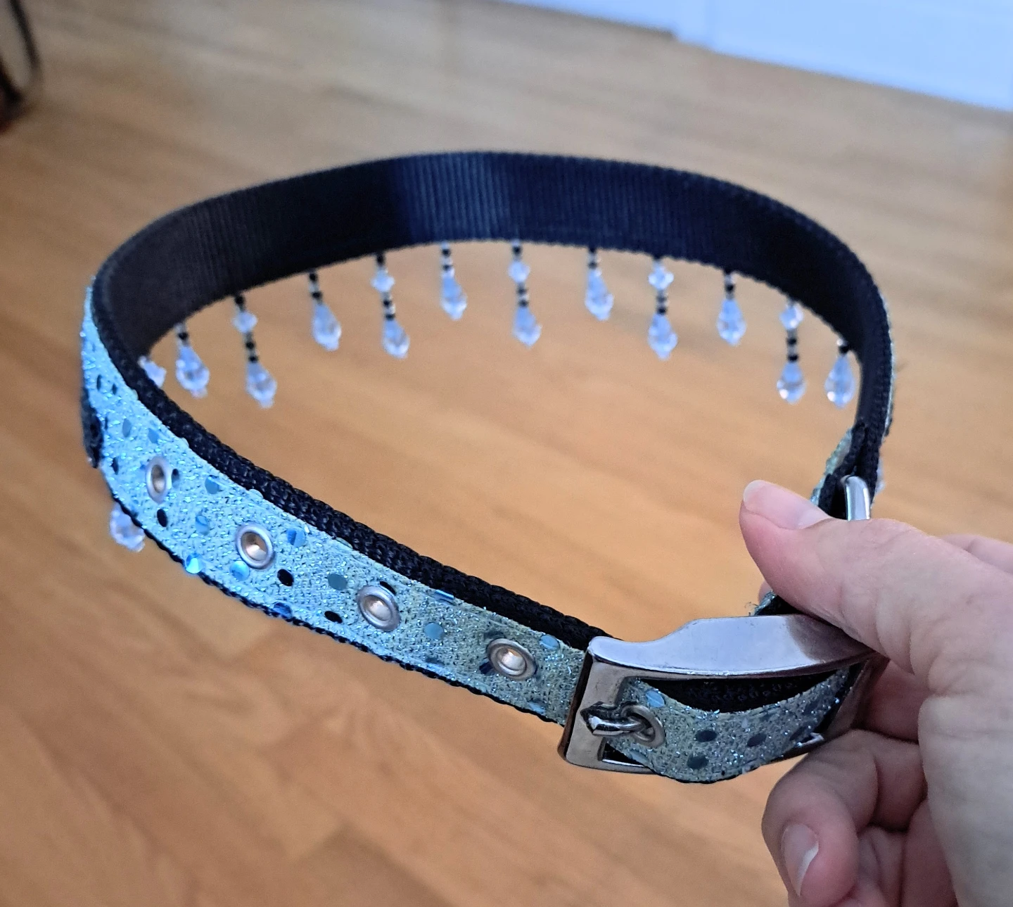 Blue Beaded Dog Collar - photo 2