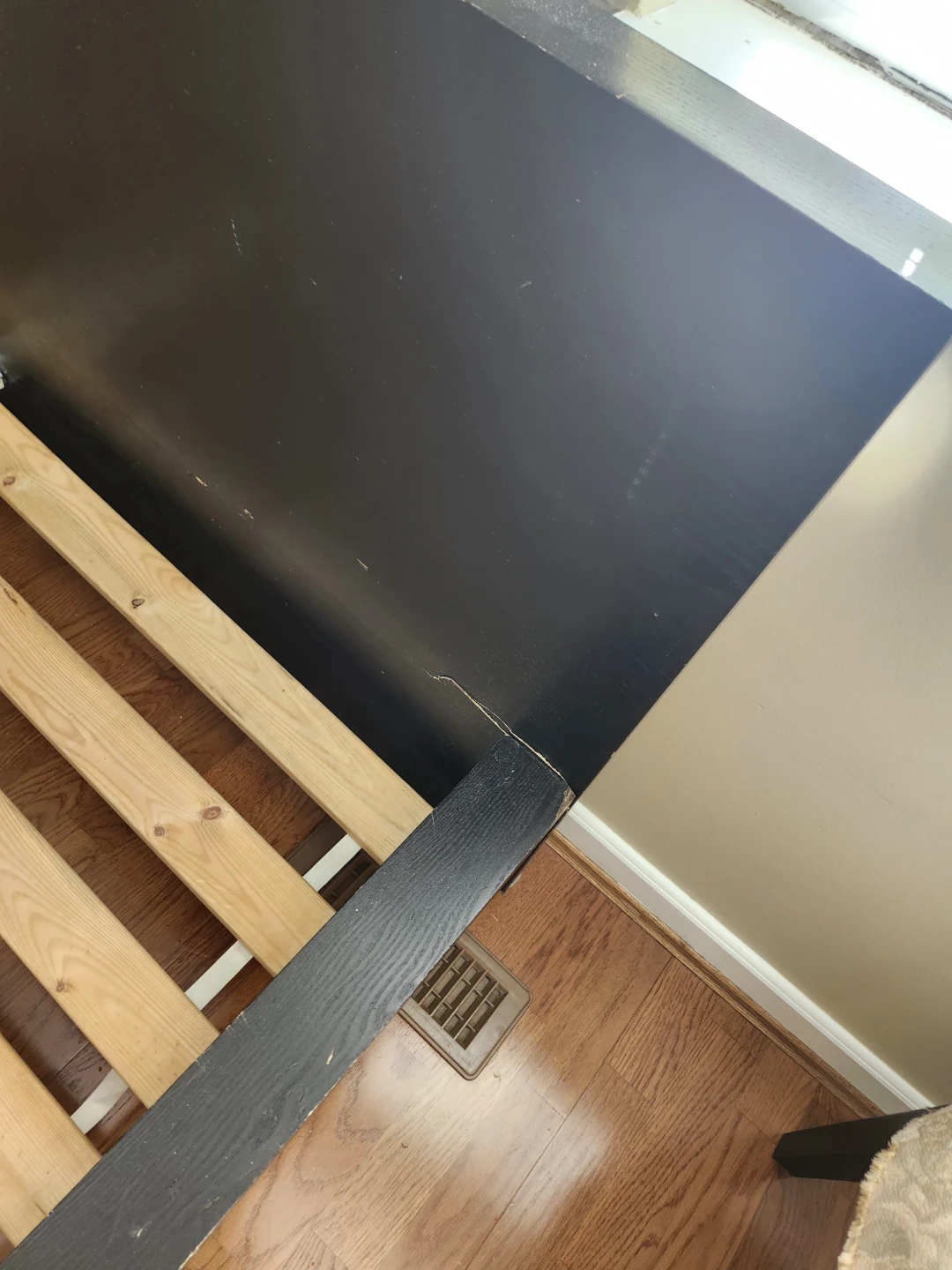Dark Brown Bed Frame with Slats - photo 2