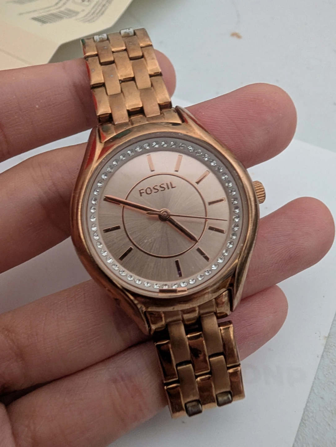 Fossil Scarlette Rose Gold Watch with Crystals