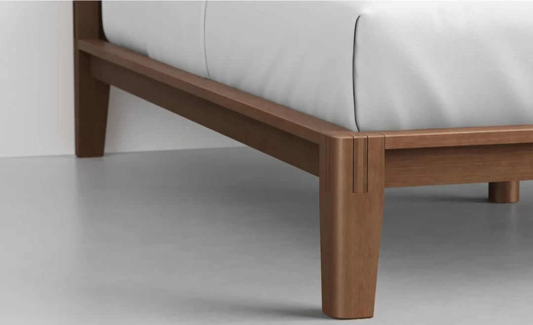 Thuma Wooden bed frame with upholstered headboard + Cushion - photo 4