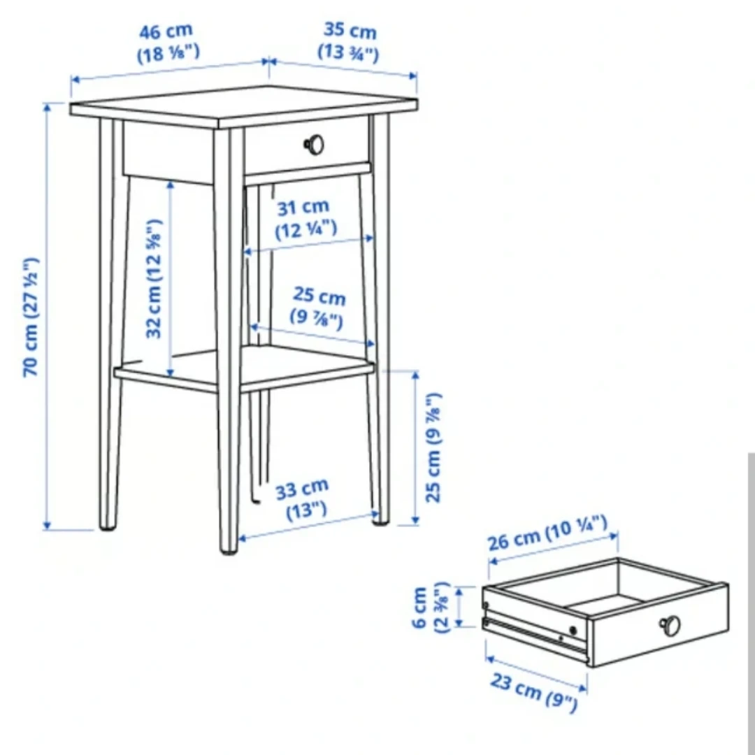 White IKEA Hemnes Nightstand (x2) - photo 3