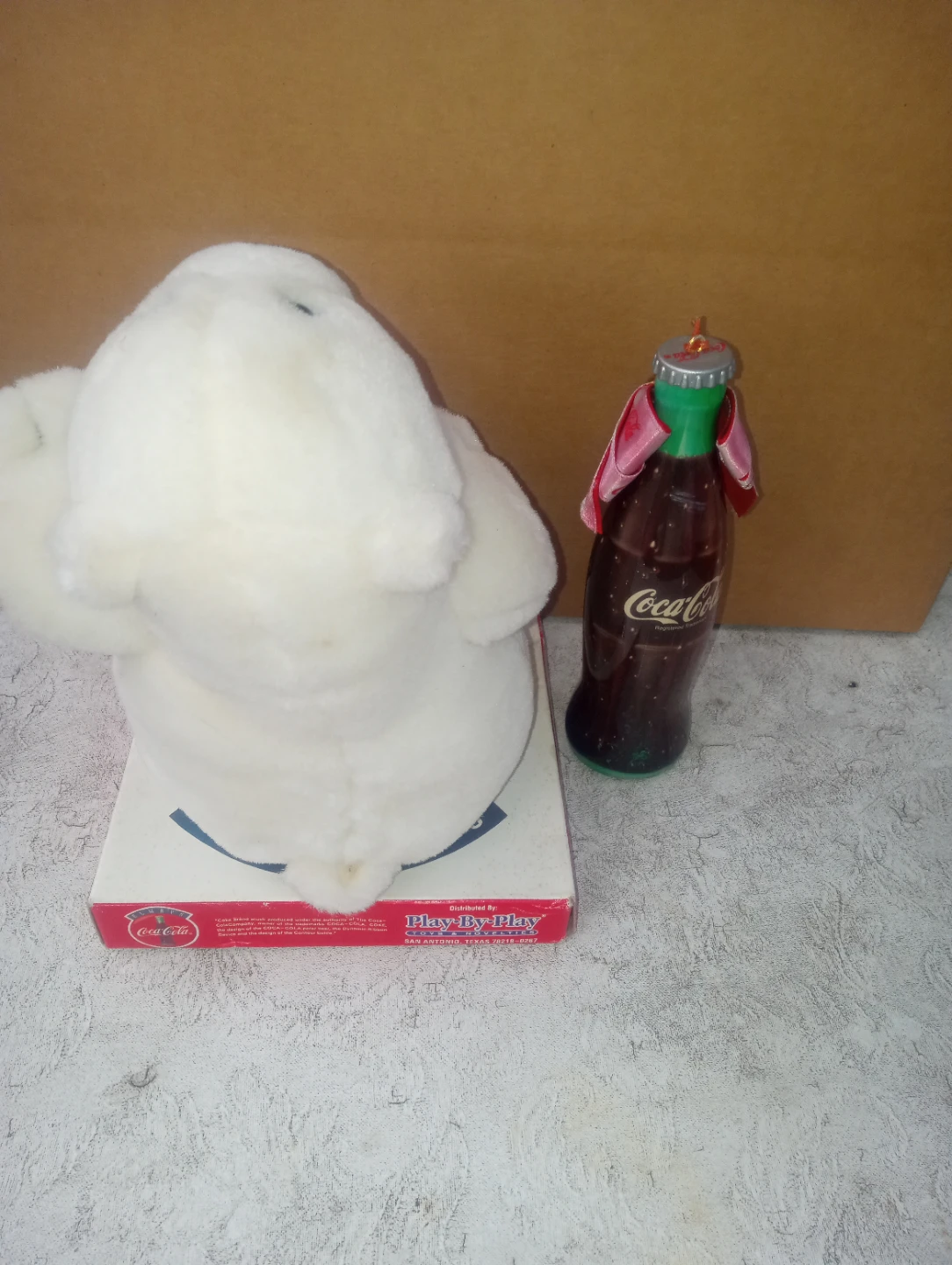 Coca-Cola Plush Collection Bear with Bottle Ornament - photo 2