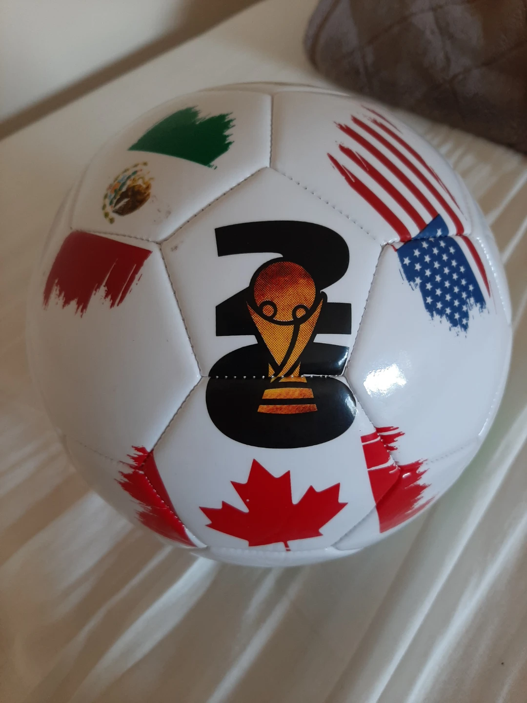 Soccer ball with international flags