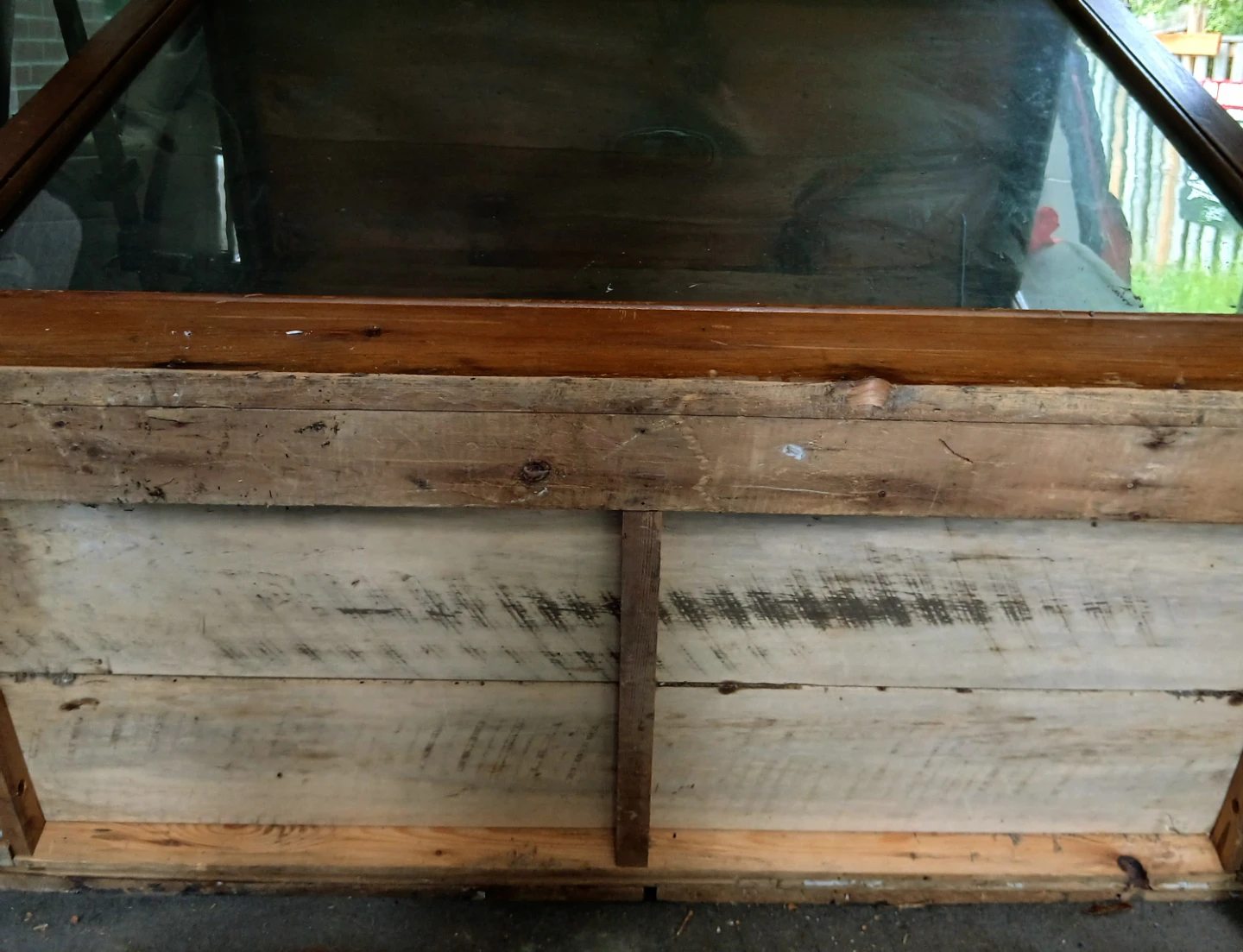 Antique Wooden Display Case with Glass - photo 4