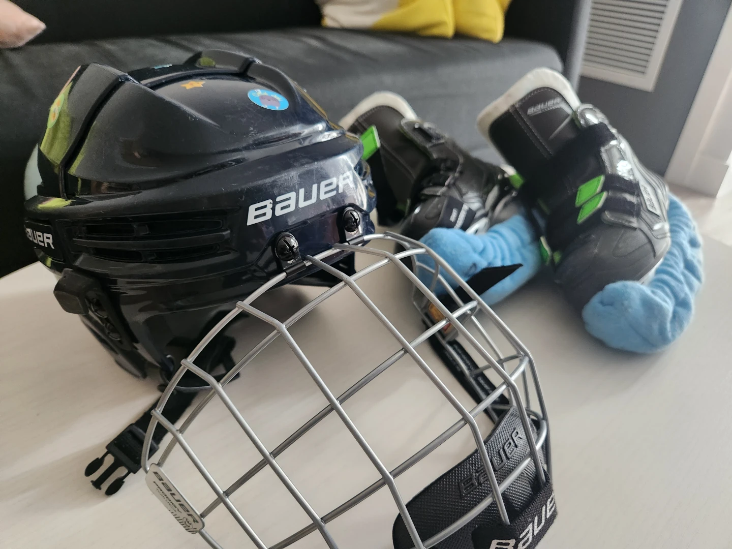 Bauer Hockey Helmet and Skates Set