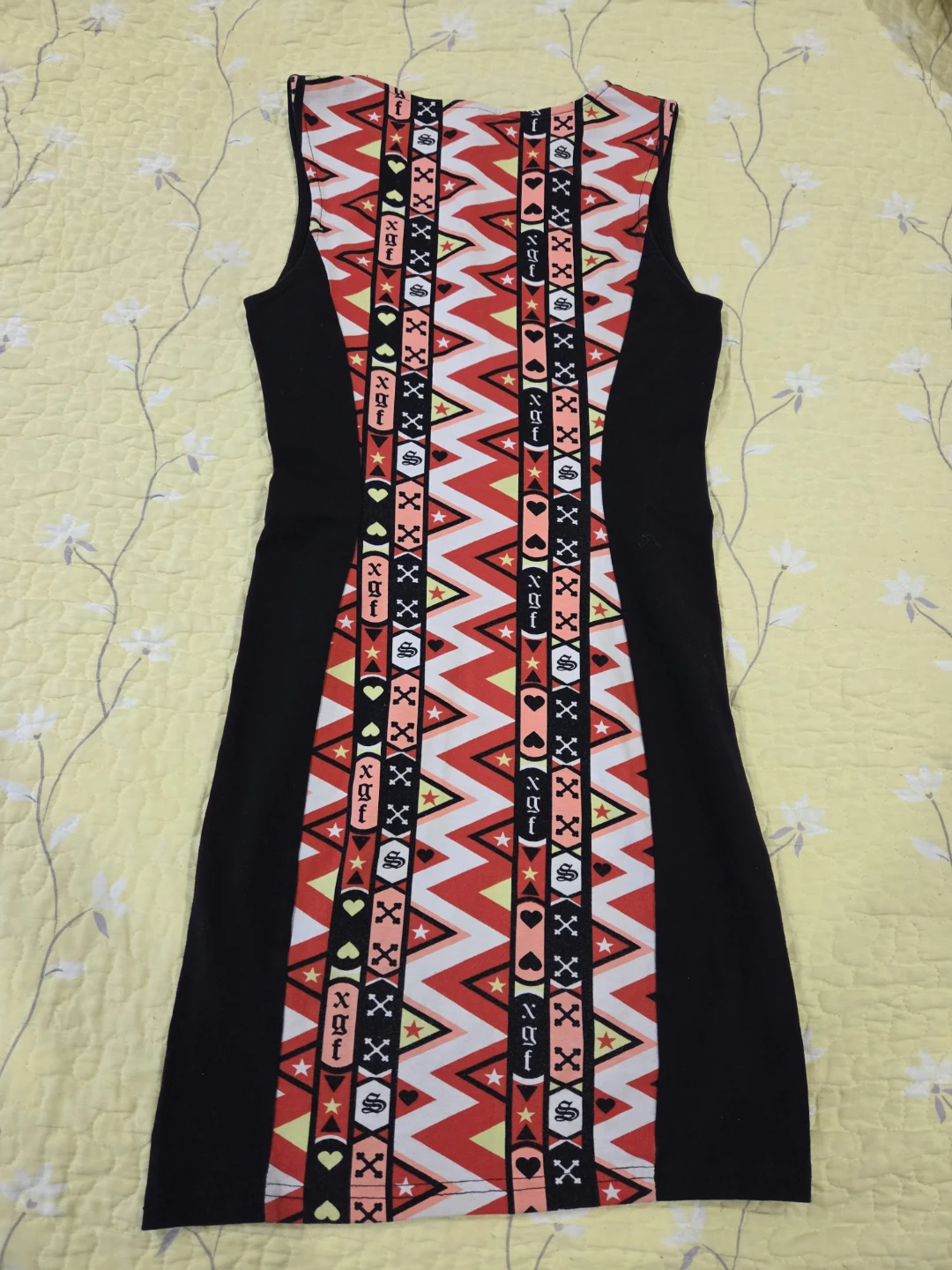 Sleeveless Sheath Dress with Geometric Print (size XS) - photo 2