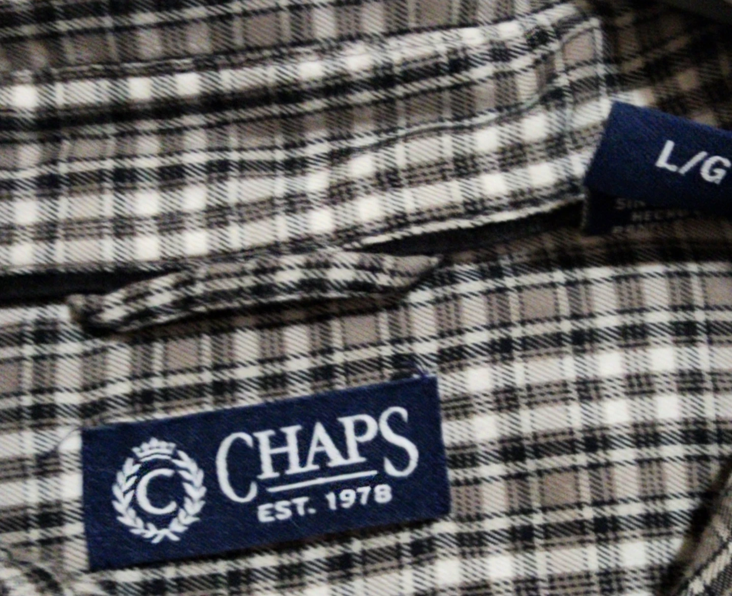 Chaps Plaid Long Sleeve Button-Up Shirt - Large - photo 3