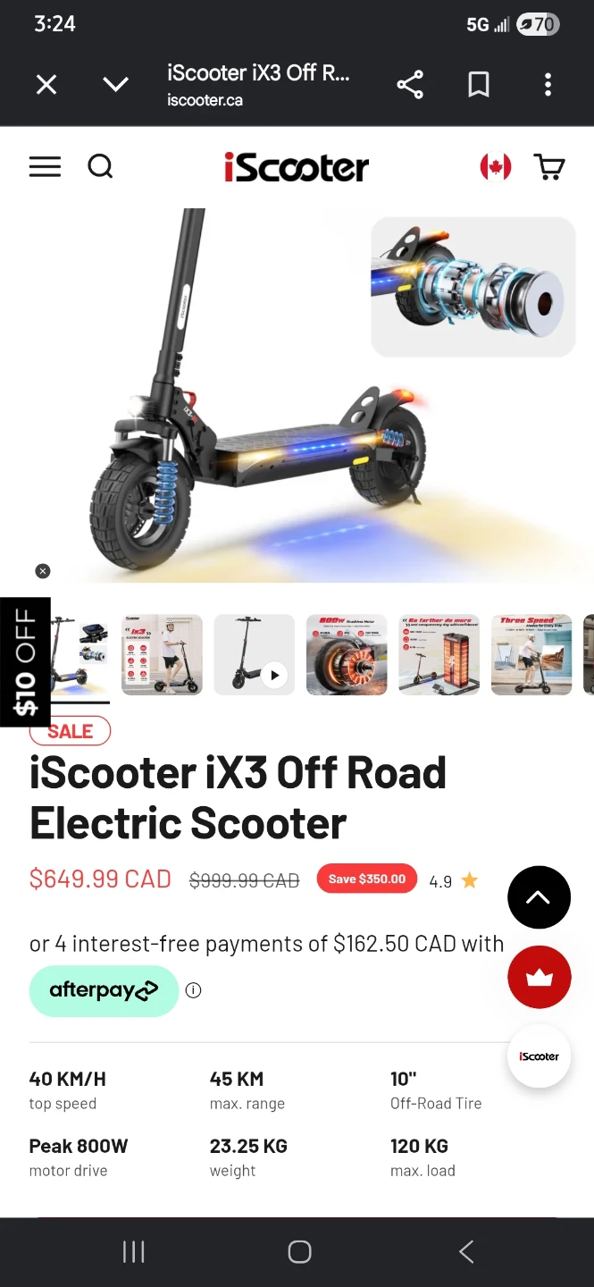 iScooter iX3 Off Road Electric Scooter - photo 2
