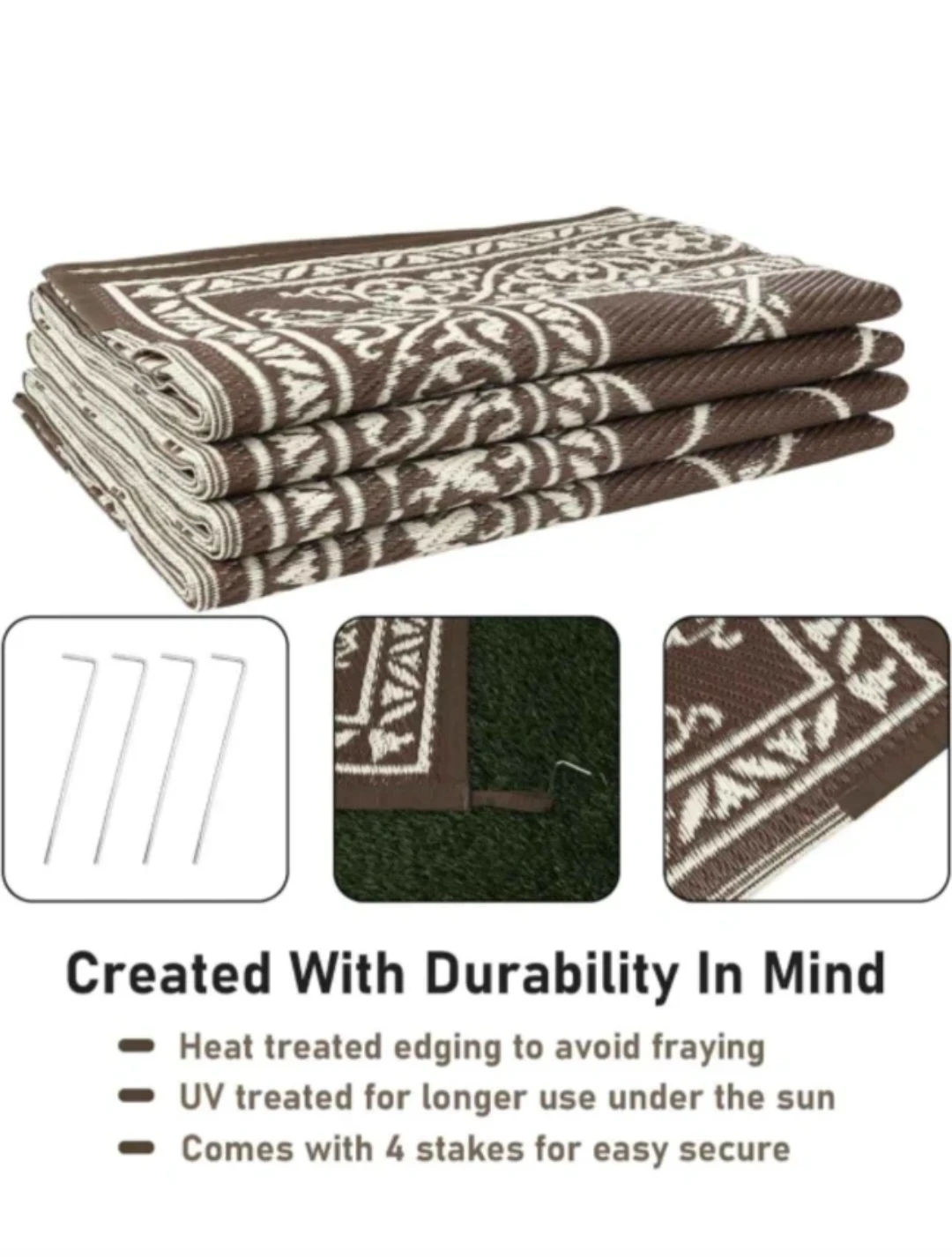 BHARing Reversible Outdoor Rug Mat