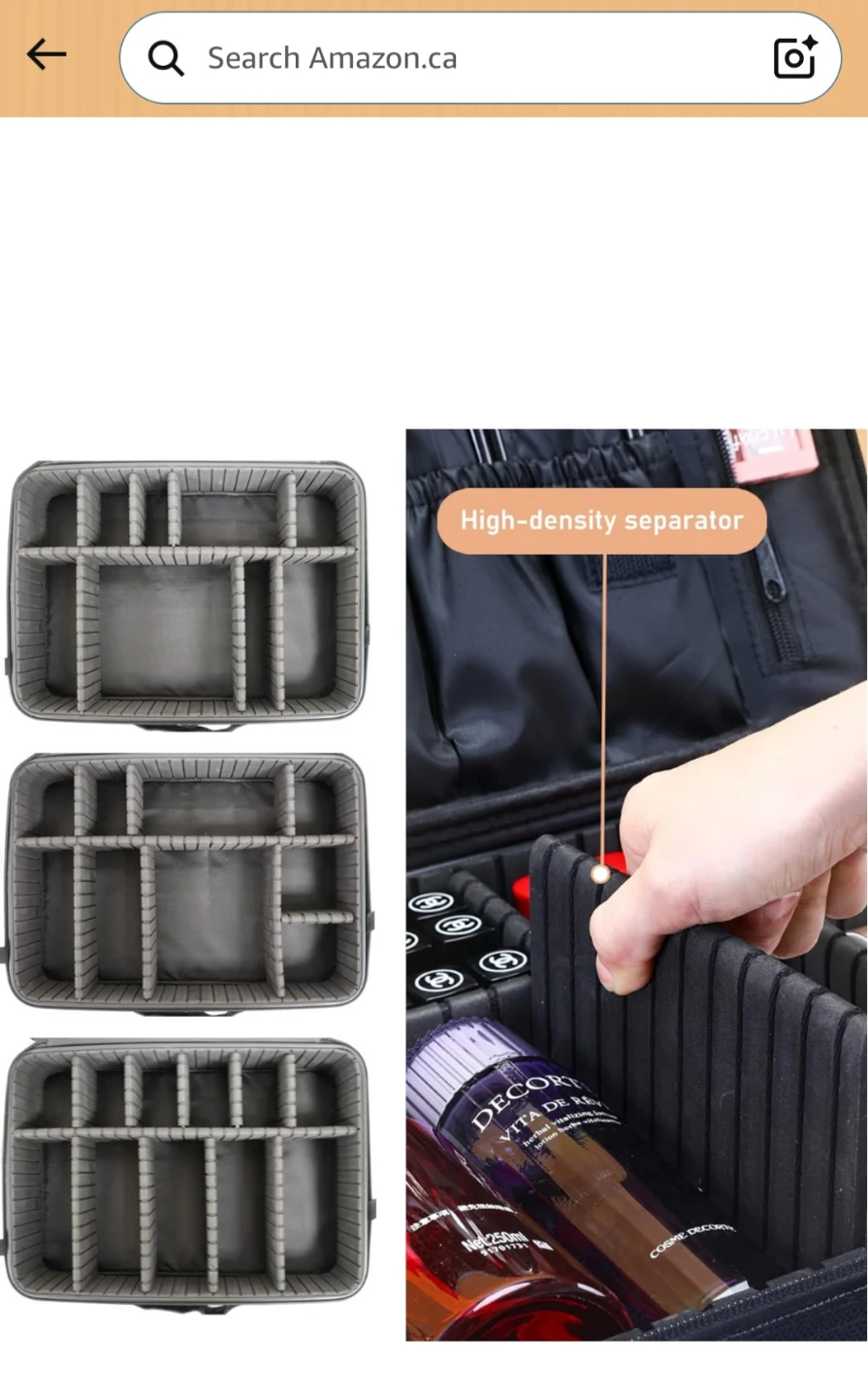 Professional Black Train Case Cosmetic Bag - photo 4