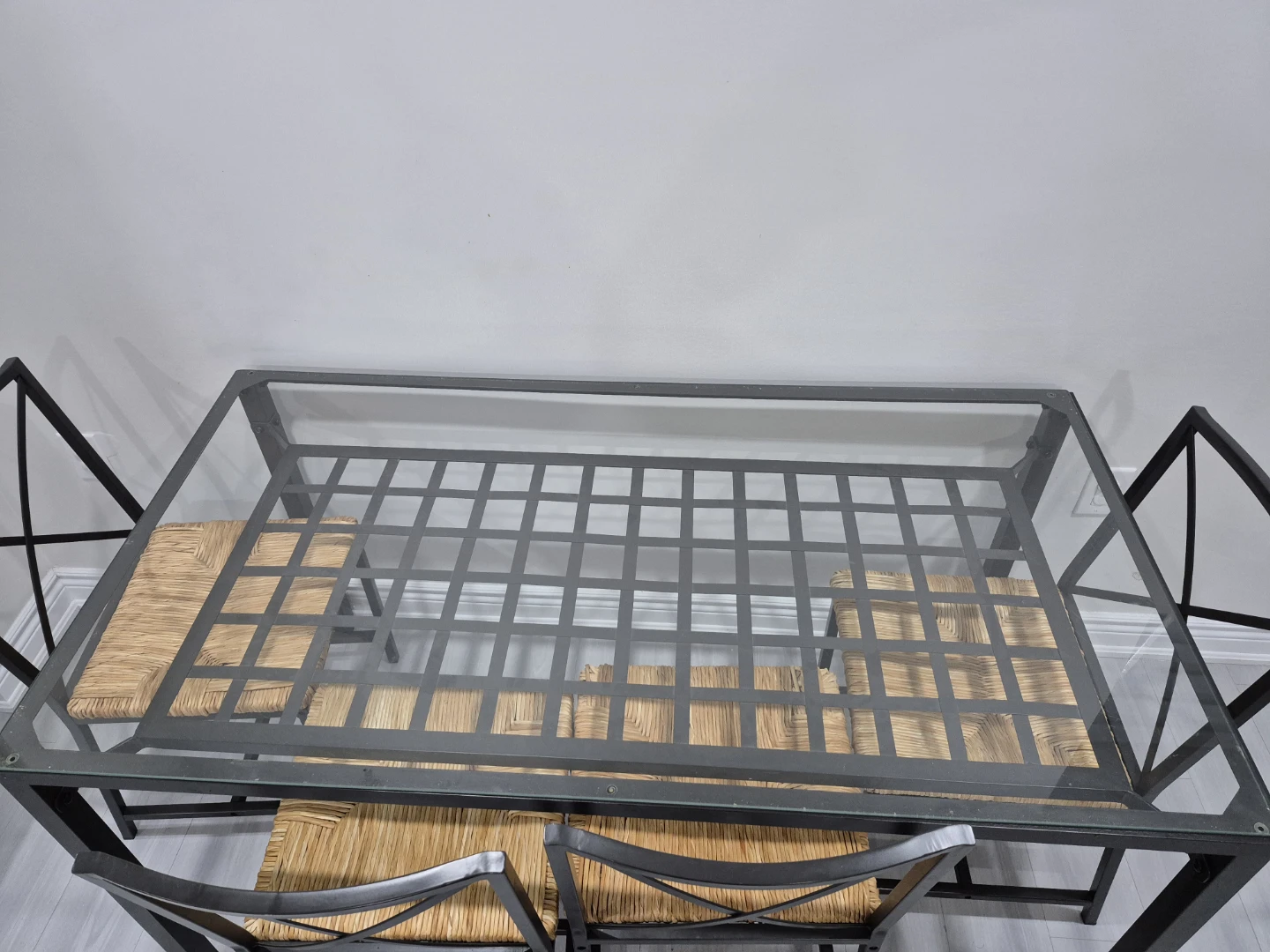 Glass Top Dining Set with 4 Chairs - photo 2