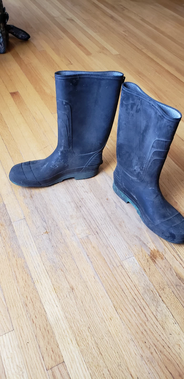 Black Rubber Rain Boots Mens size 11