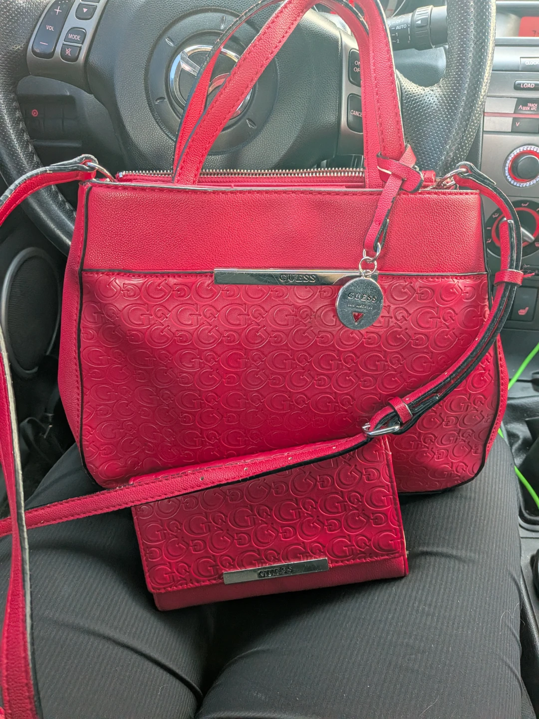 Guess Red Handbag and Wallet Set - photo 2