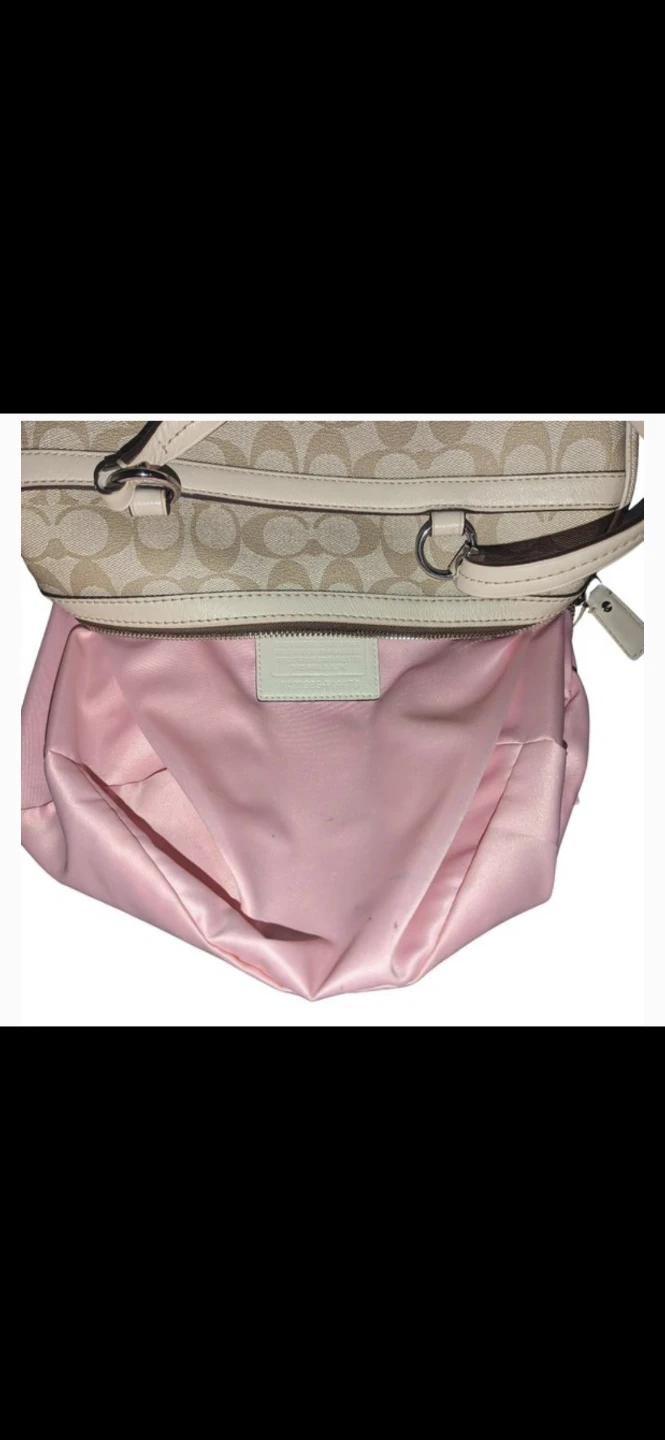 Coach Monogram Stripe Satchel Handbag - photo 4