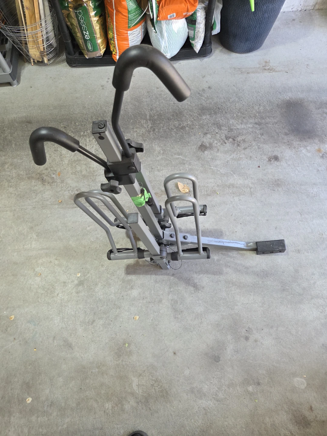 Hitch-mounted bike rack.