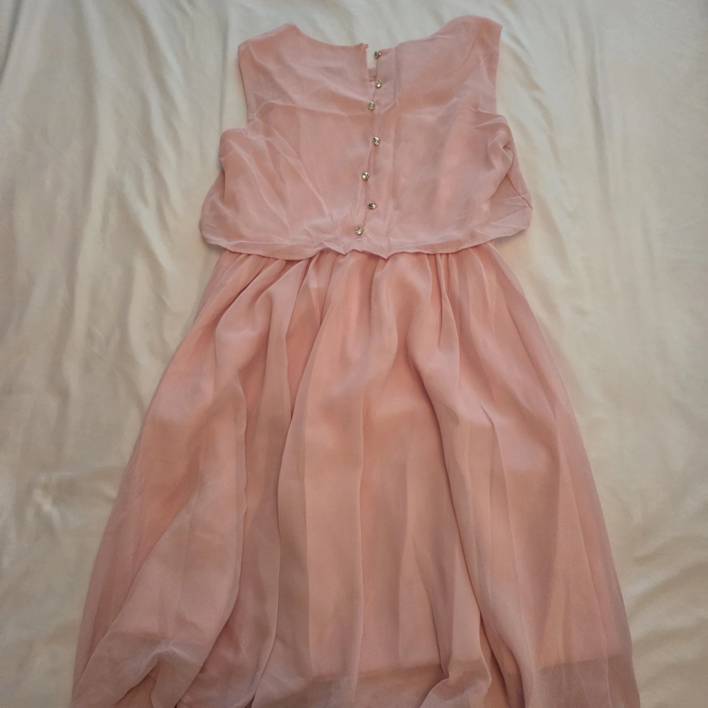 Pink Chiffon Dress with Bow - photo 2