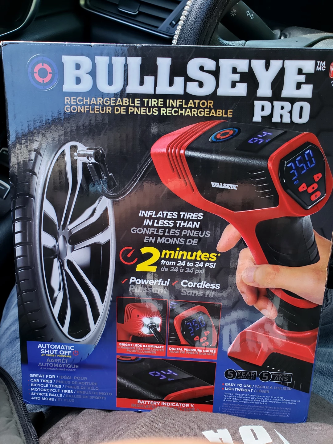 Bullseye Pro Rechargeable Tire Inflator - photo 2