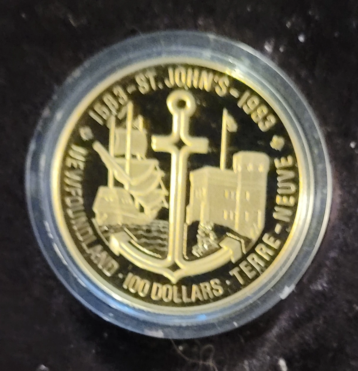 Royal Canadian Mint 1983 Newfoundland 100 Dollar Gold Coin - photo 2