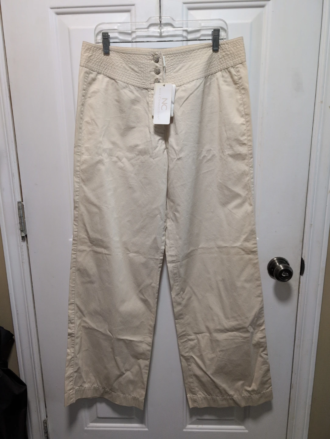 Nice Connection Beige Wide-Leg Pants