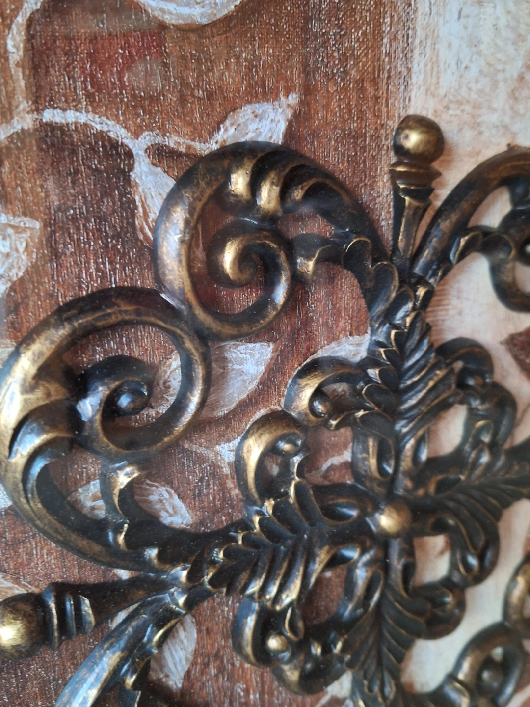 Framed Wall Art with Ornate Metal Center - photo 2