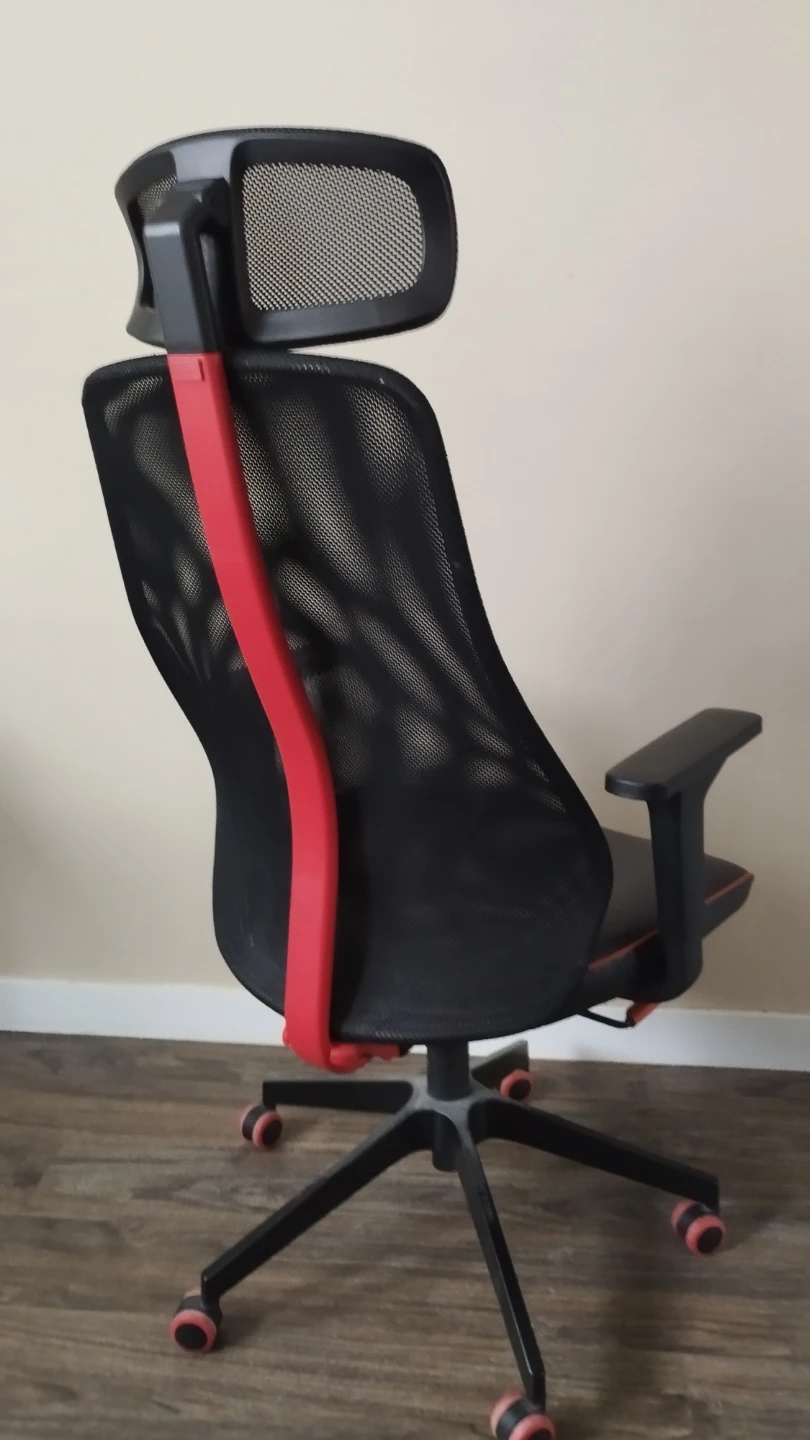 Black Ergonomic Office Chair with Headrest - photo 2