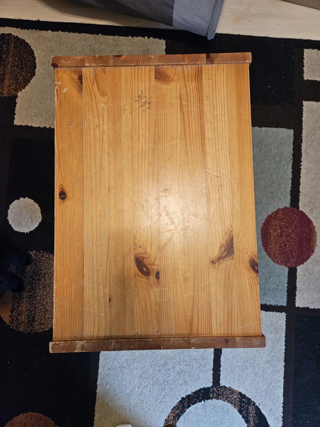 Wooden Nightstand with Drawer - photo 3
