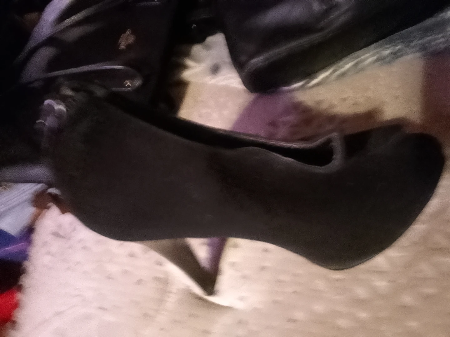 Nine West Black Peep-Toe Heels - Size 10M