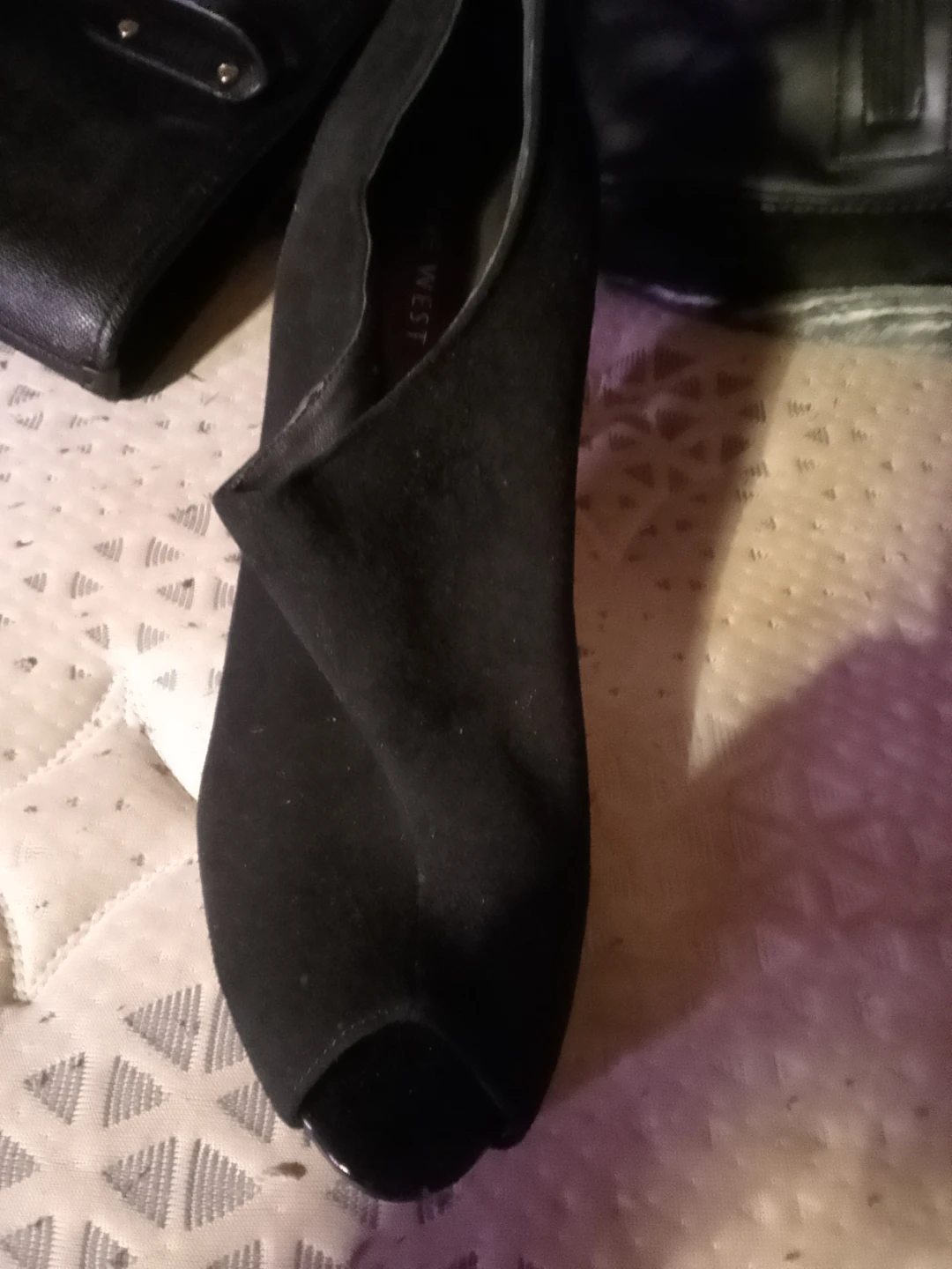 Nine West Black Peep-Toe Heels - Size 10M - photo 2