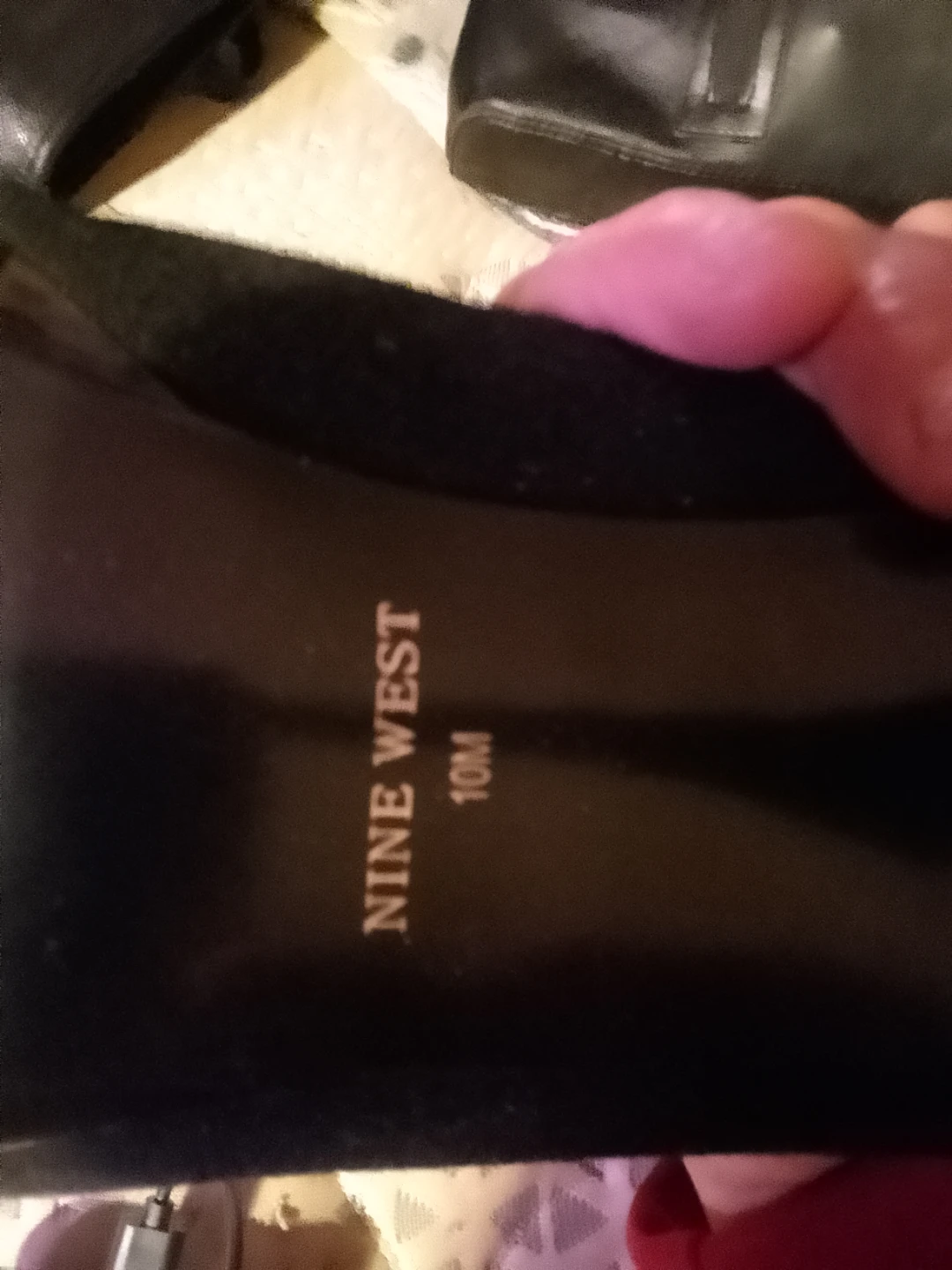 Nine West Black Peep-Toe Heels - Size 10M - photo 3