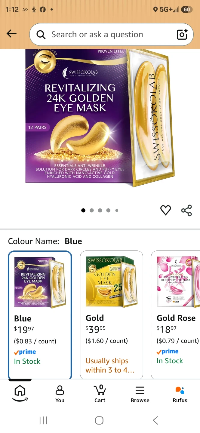 Swissokob Revitalizing 24K Golden Eye Mask - photo 2