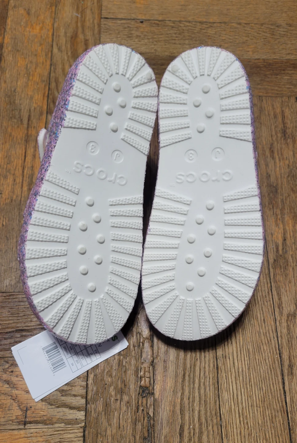 Crocs Classic Glitter Fisherman K Sandals Big Kids Size 3 Purple - photo 4