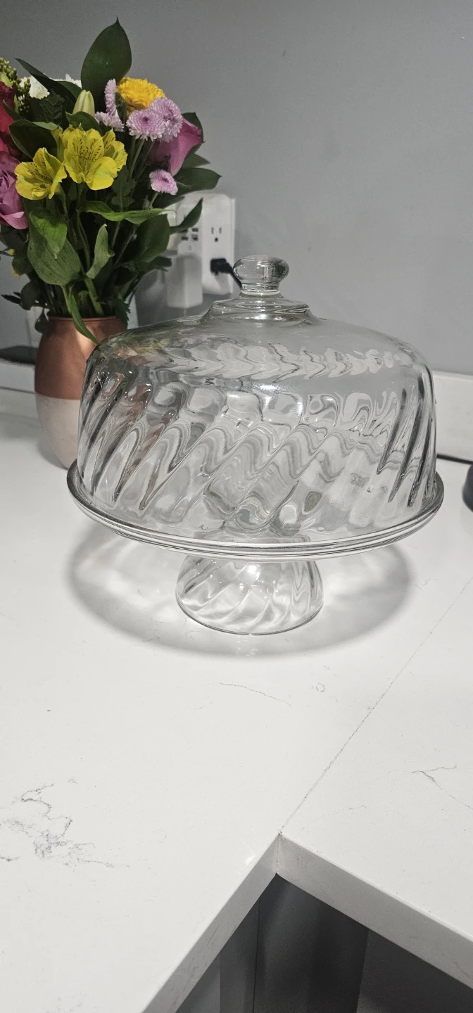 Glass Cake Stand with Dome Lid