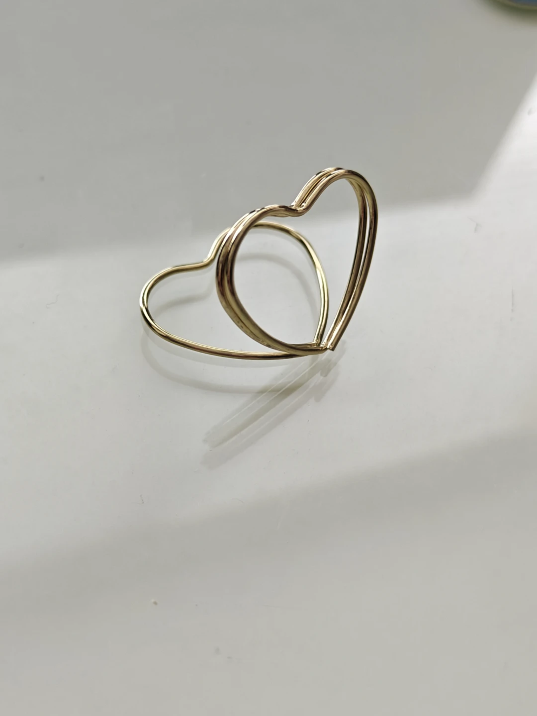 Gold Heart Shaped Paper Clips - Pack of 50+