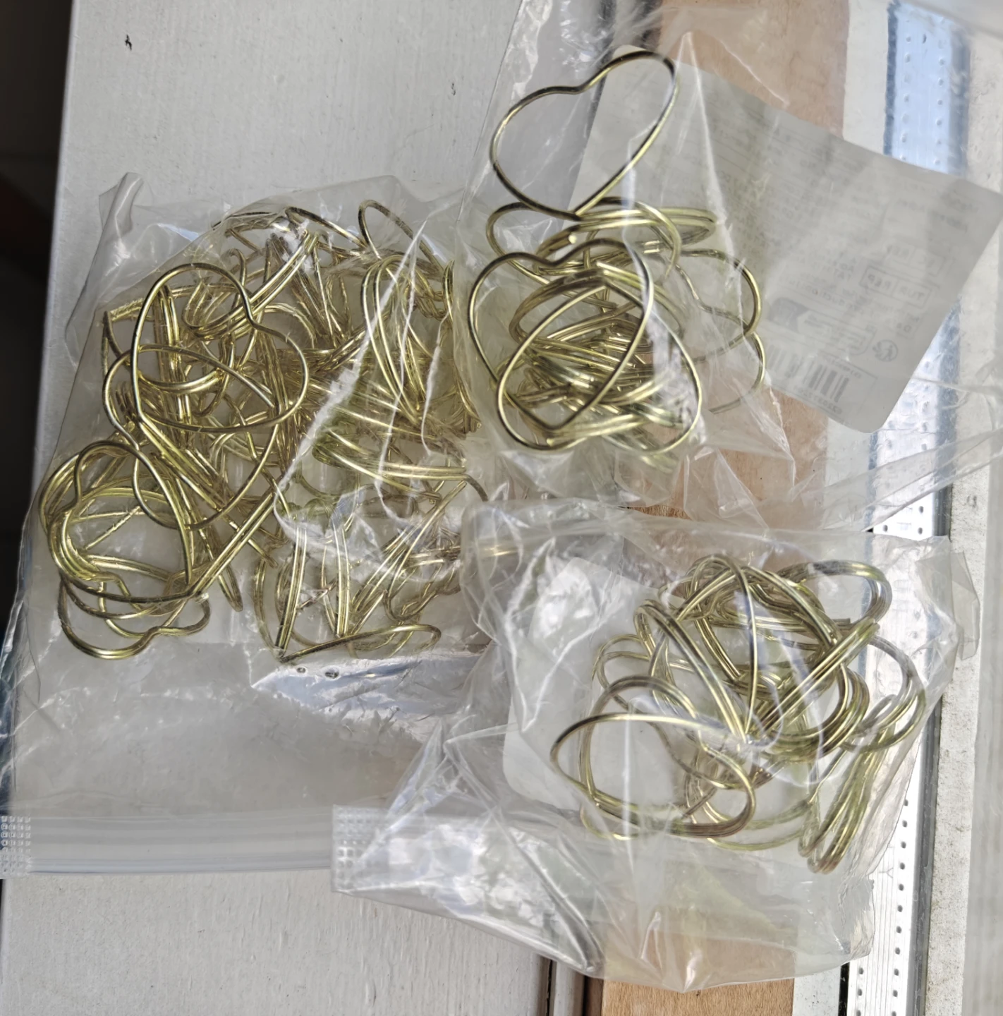 Gold Heart Shaped Paper Clips - Pack of 50+ - photo 2