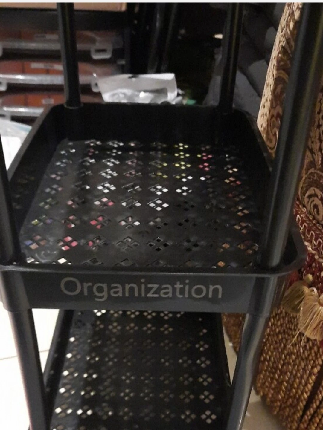 Black 3-Tier Rolling Utility Cart New assembled - photo 3