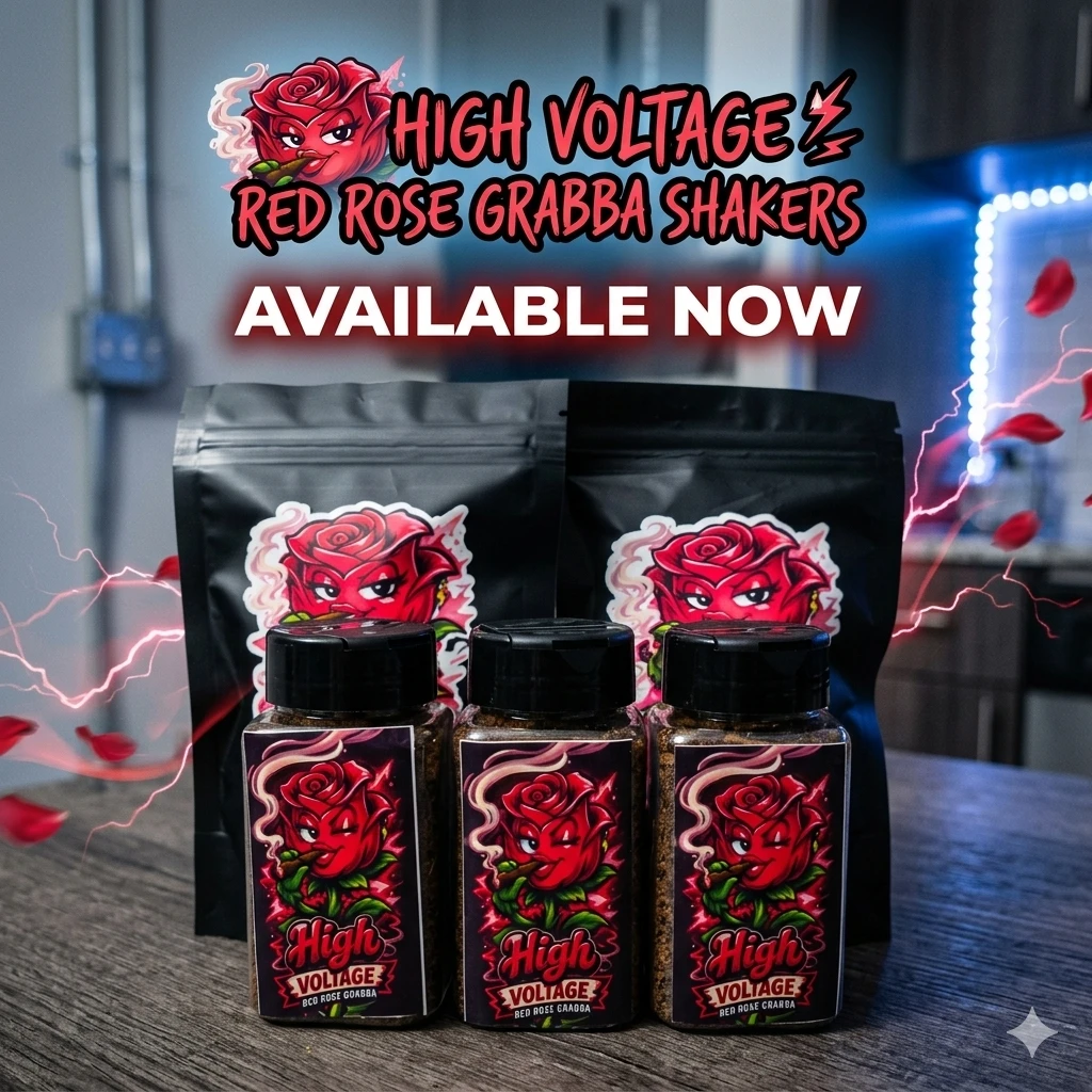 High Voltage Red Rose Grabba Shakers