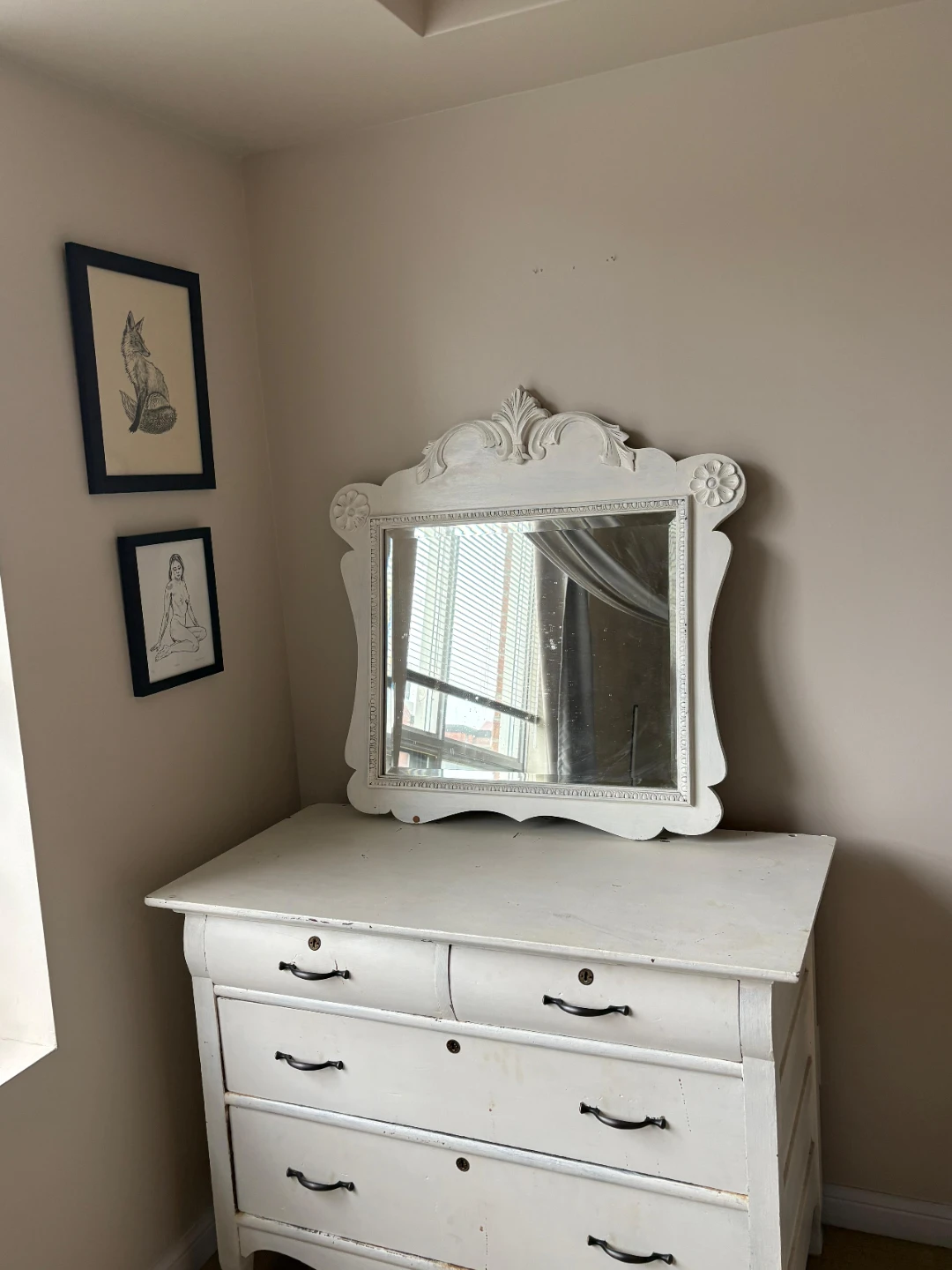 Antique Dresser with Mirror
