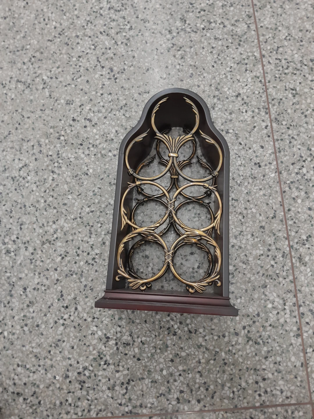 Dark Wood Wine Rack