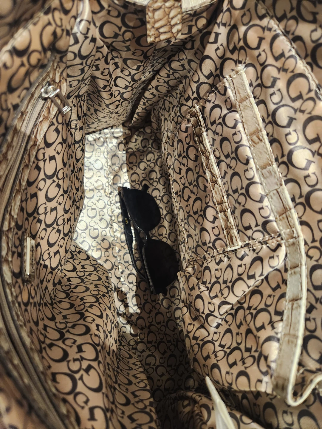 Y2K Guess Crocodile-Embossed Tote Bag - photo 4
