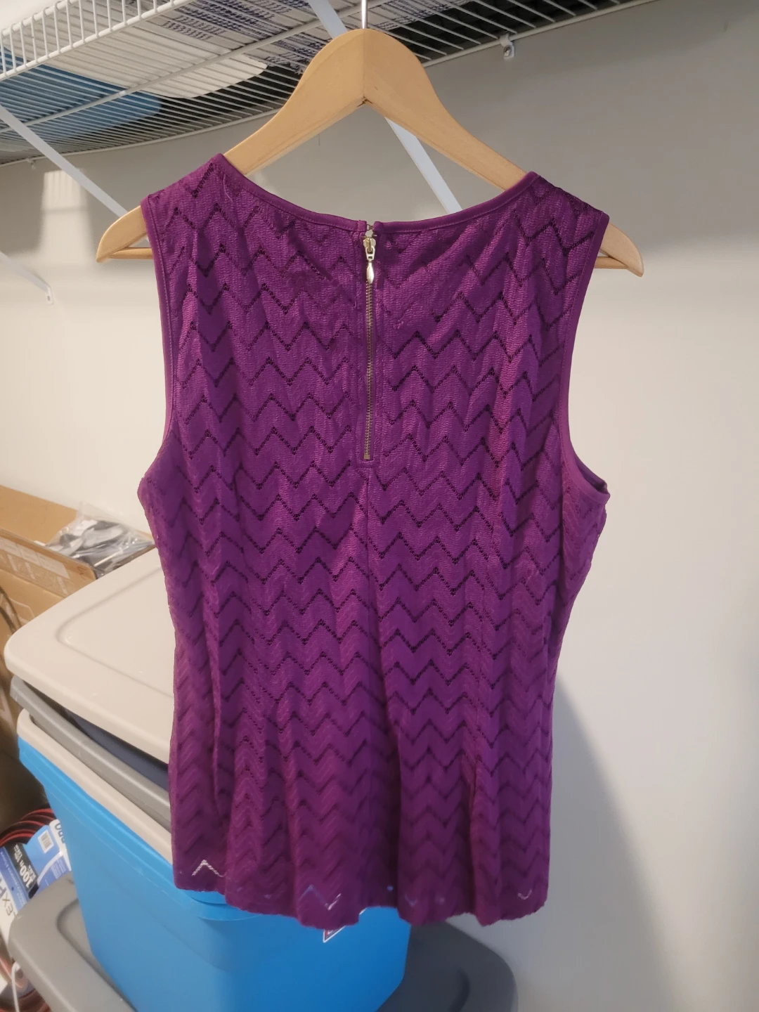 Banana Republic Purple Chevron Knit Tank Top - photo 3