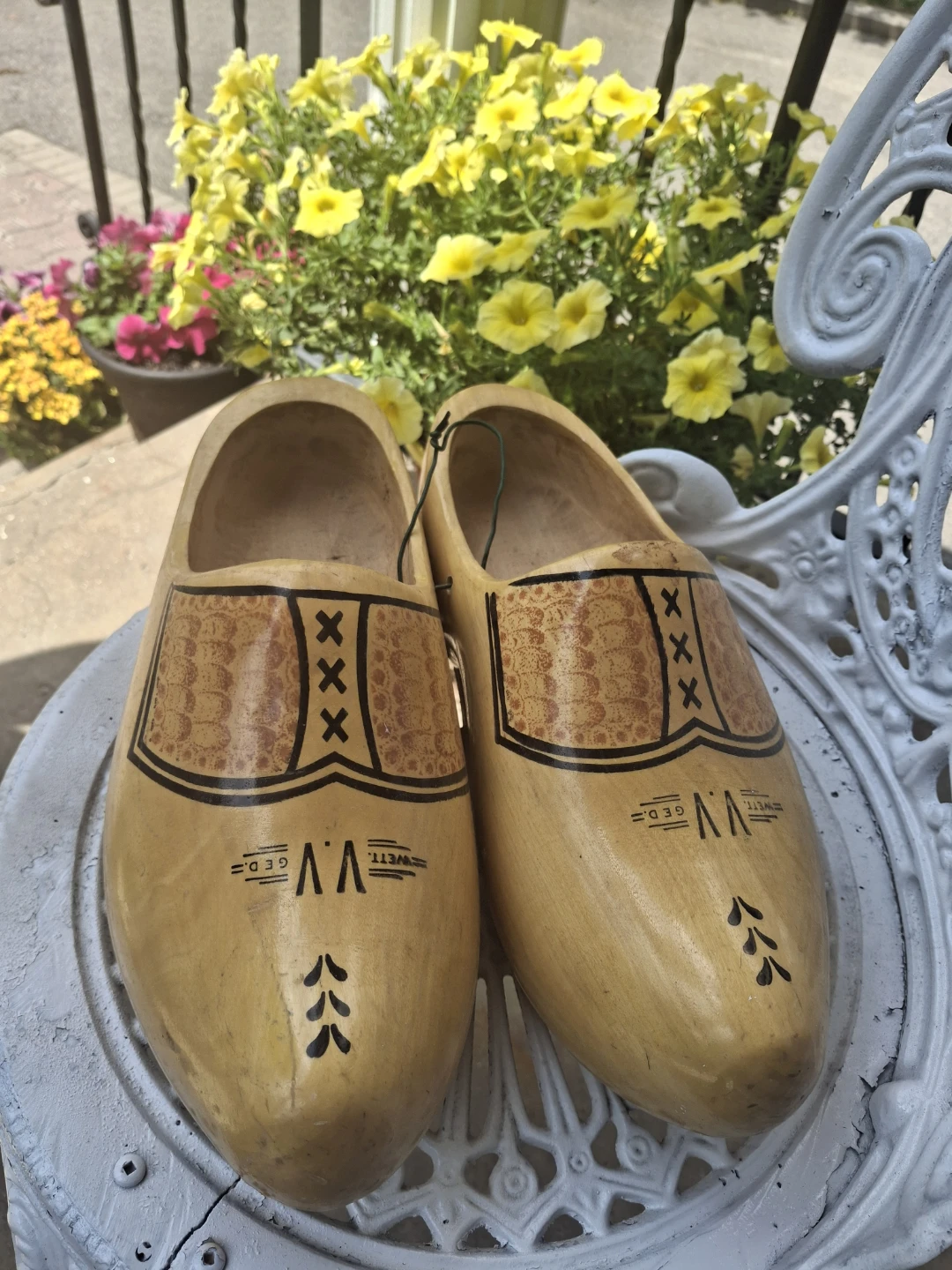 Vintage Wooden Clogs - Size 43