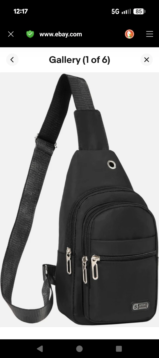 Unisex crossbody bag black bag - photo 3