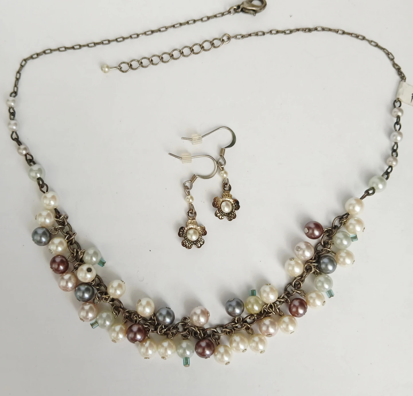 Faux Pearls Necklace and Earring Set - photo 5