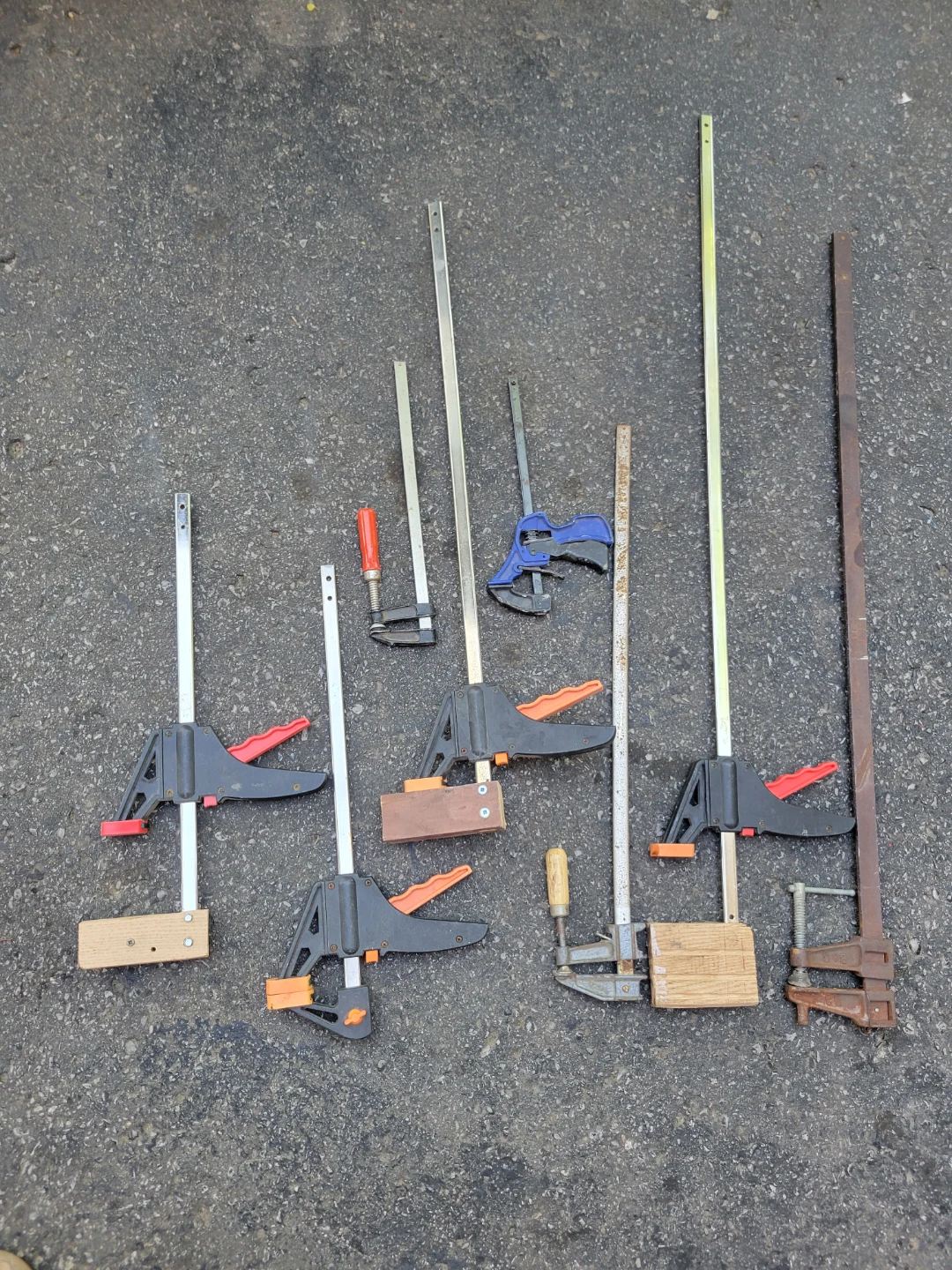 Assorted Bar & Quick-Grip Clamps Clamps-$10 each