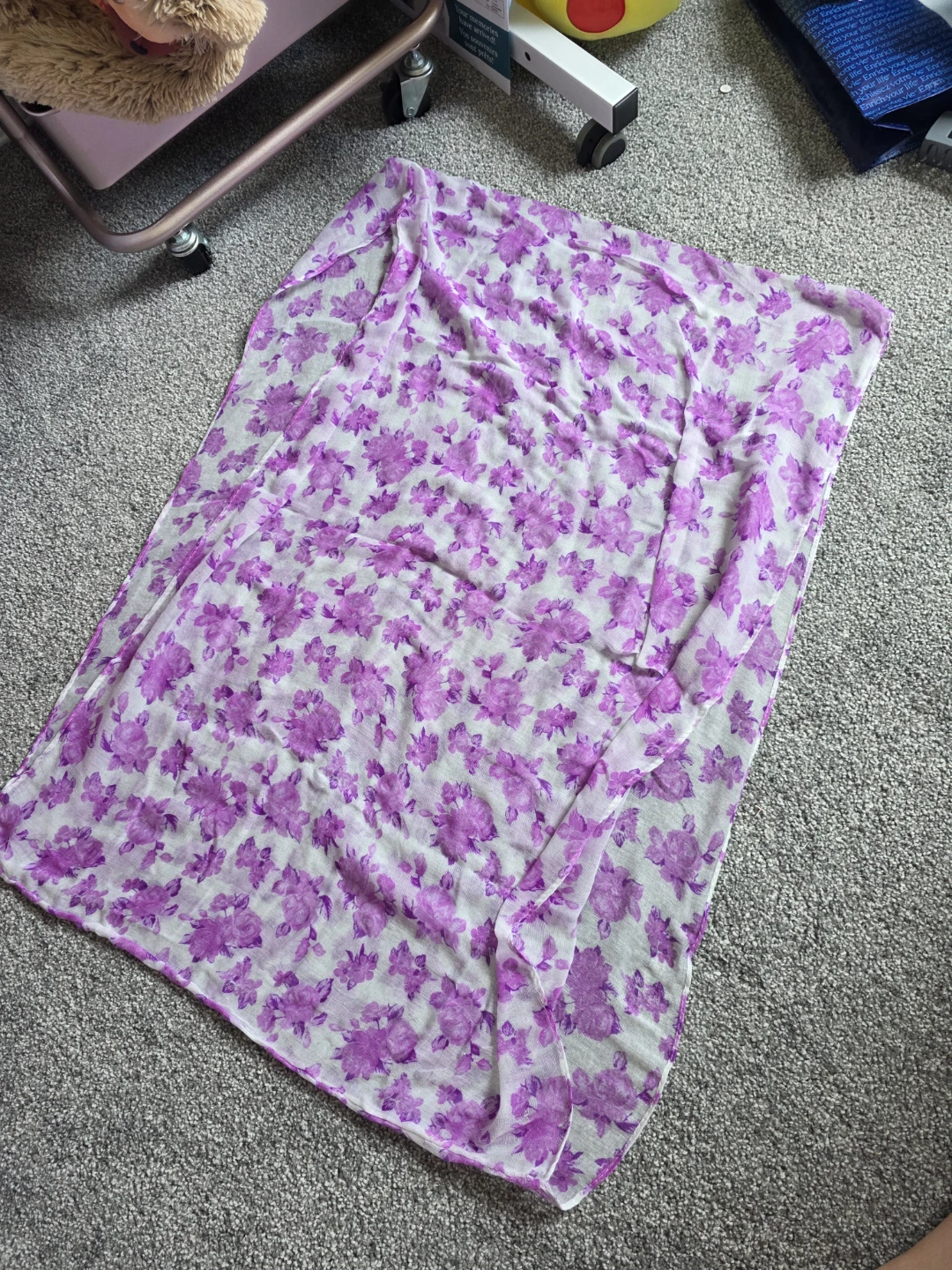 Purple Floral Infiniti Scarf